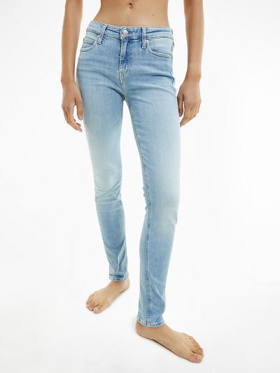 Calvin Klein Ruhák HU033119 | Calvin Klein Mid Rise Női Farmernadrág Kék
